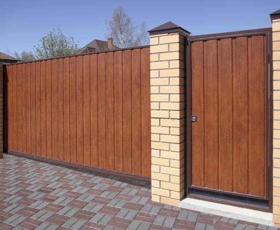 Ворота из металлического сайдинга в Горячем Ключе